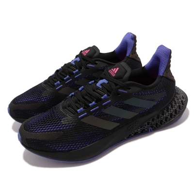 adidas 慢跑鞋 4DFWD Pulse 運動 反光 男女鞋 愛迪達 情侶款 4D科技 避震 穿搭 黑 紫 Q46452