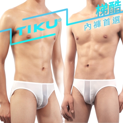 TIKU 梯酷 ~ 透氣網料 超彈性感三角男內褲 -黑 (BP1720)