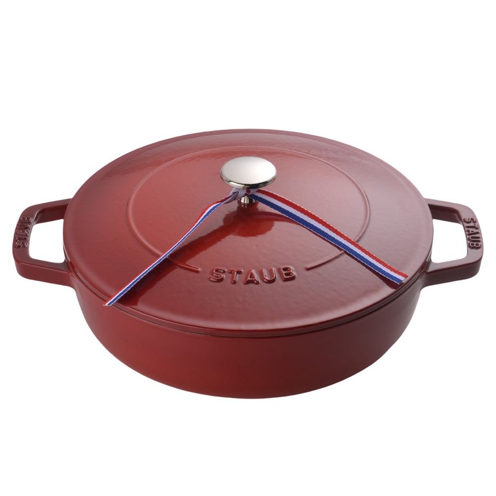 Staub 水滴形多功能鑄鐵燉鍋24cm 2.4L 櫻桃紅| 鑄鐵鍋| Yahoo奇摩購物中心