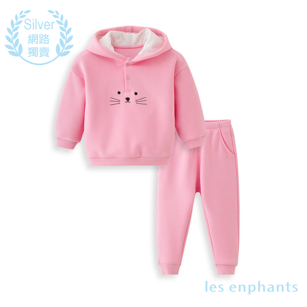 【麗嬰房】les enphants 小兔休閒連帽套裝(共2色)