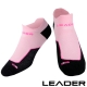 LEADER ST-01女款 環形加壓 網眼導流透氣護踝薄短襪 運動襪 黑粉-急 product thumbnail 1