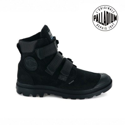 PALLADIUM PAMPA CUFF WP 黏扣皮革防水靴-女-黑