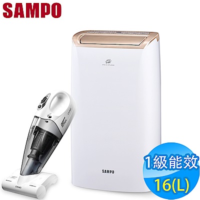 SAMPO聲寶 16L 1級清淨除濕機 AD-W732P + 奇美吸塵器 VC-HB4LH0