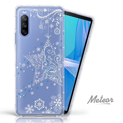 Meteor SONY Xperia 10 III 奧地利水鑽彩繪防摔殼 - 雪花之星(多鑽版)