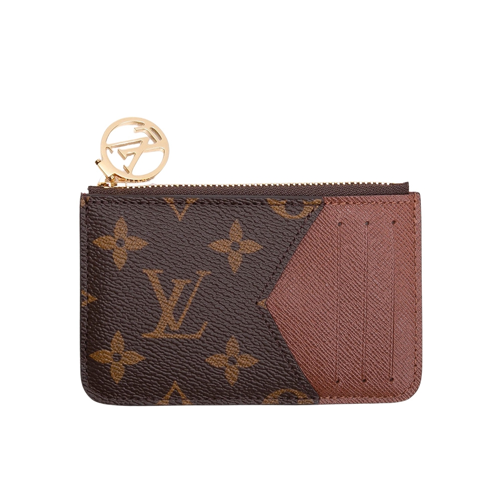 Louis Vuitton M81880 Romy 卡片名片拉鍊零錢包(棕色)