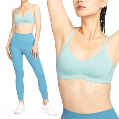 Nike AS W NK Alate Minimalist Bra 女款 藍綠 支撐 舒適 運動內衣 DM0527-423