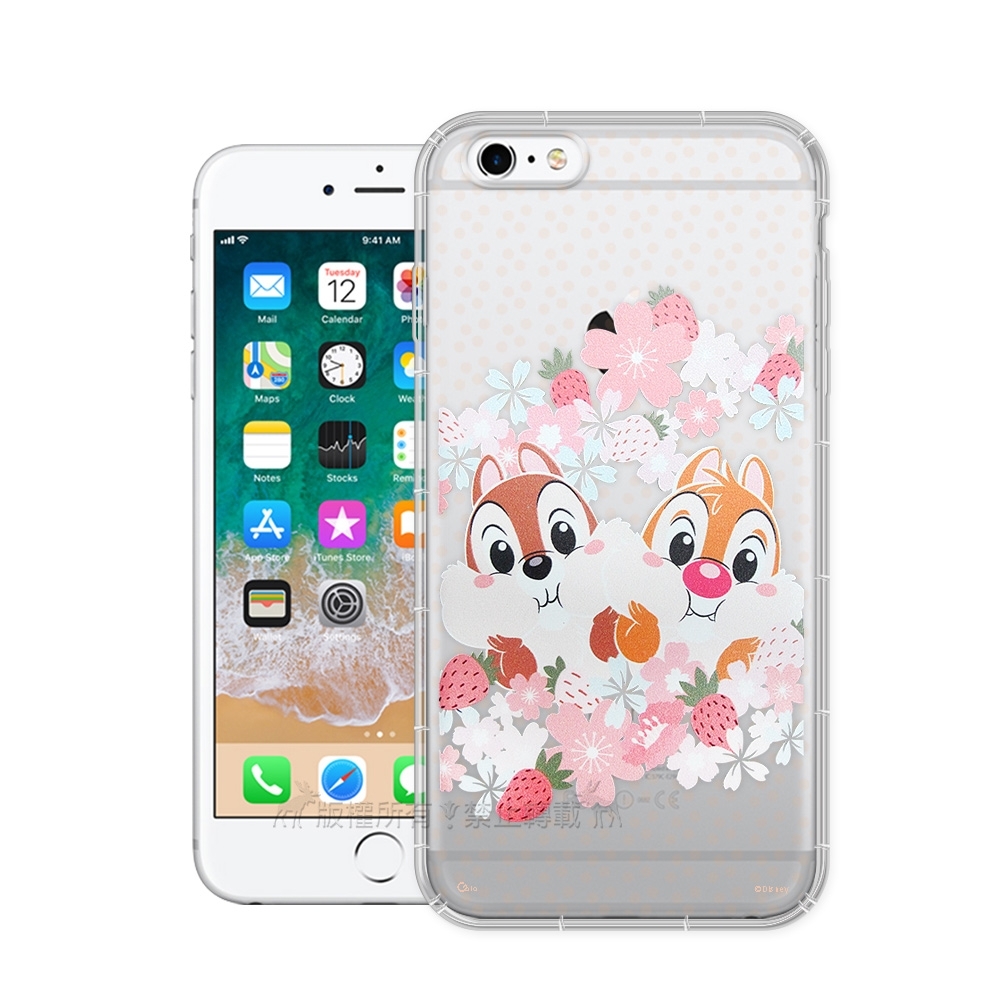 迪士尼授權 櫻花系列 iPhone 6s/6 Plus 5.5吋 空壓防護手機殼(奇奇蒂蒂)