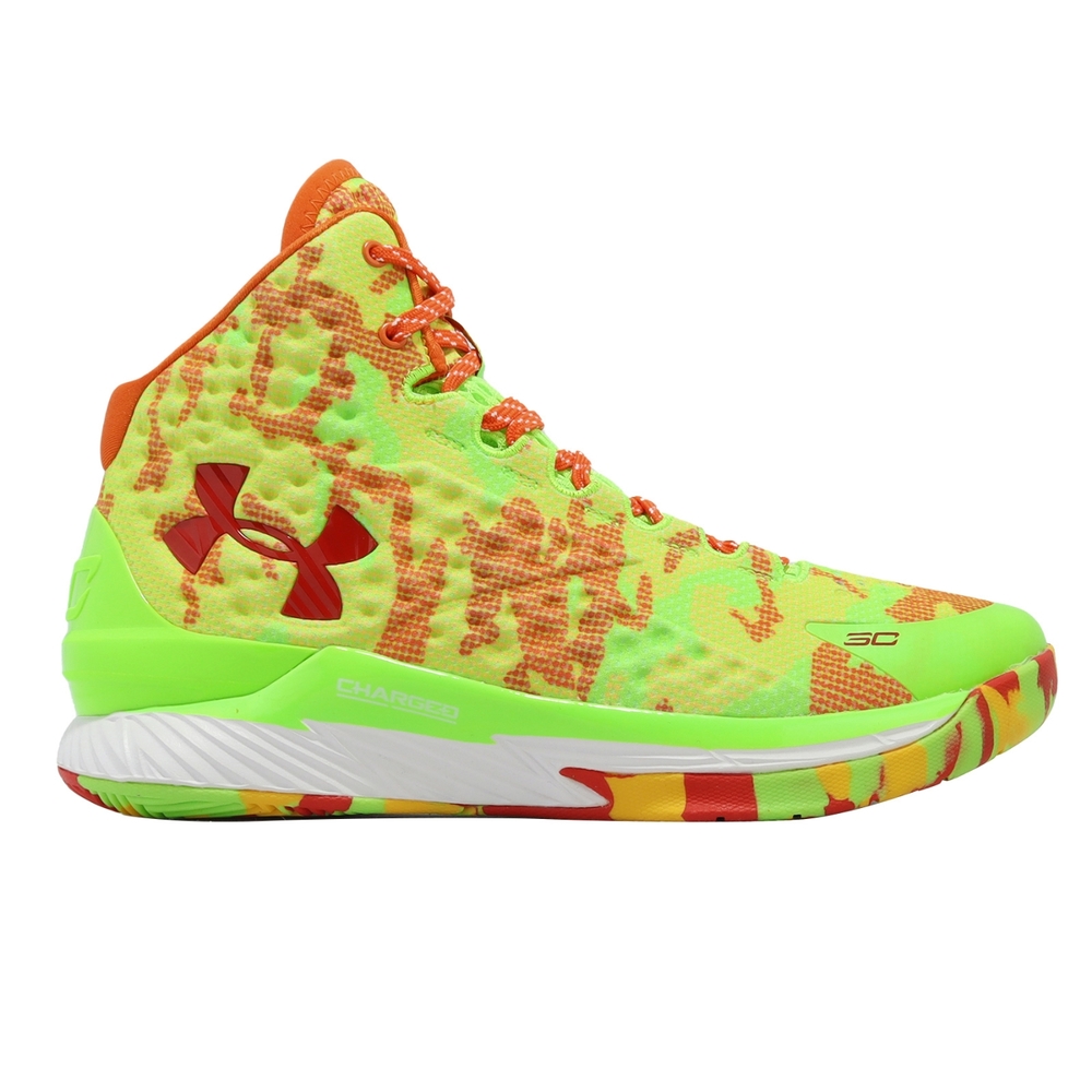 Under Armour 籃球鞋Curry 1 男鞋綠橘聯名1代Sour Patch Kids 軟糖UA