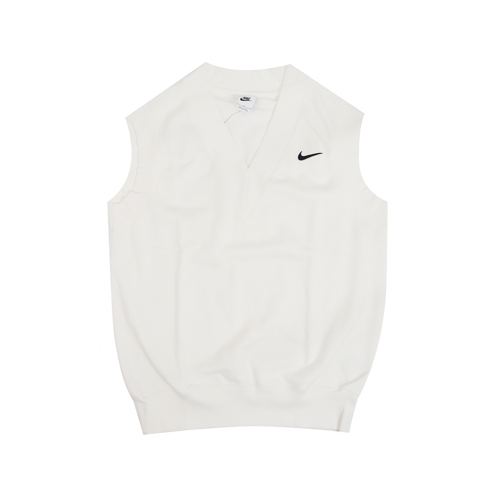 Nike 背心 NSW Phoenix Fleece Vest 女款 白 基本款 無袖上衣 寬鬆 微刷毛 DQ6760-133