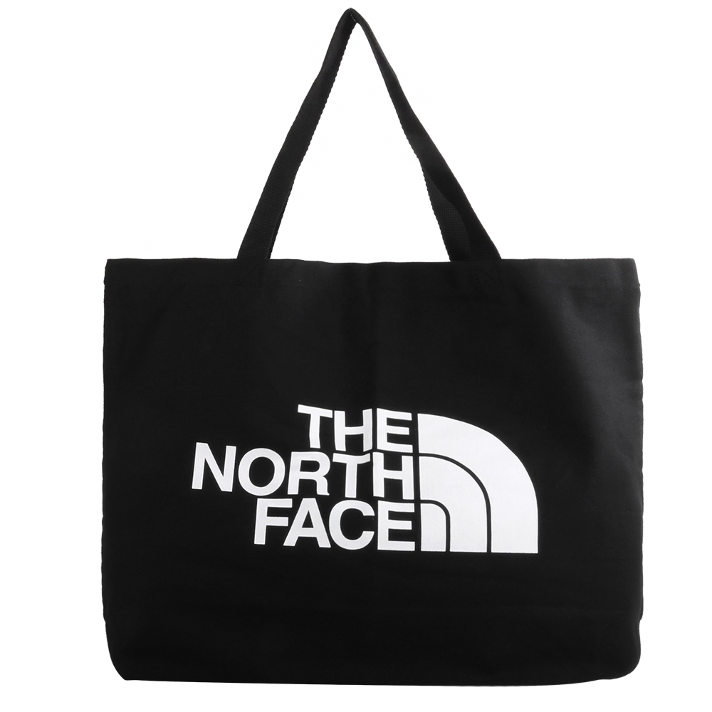 THE NORTH FACE 經典白標字LOGO帆布手提肩背橫式托特包(黑)大| 運動