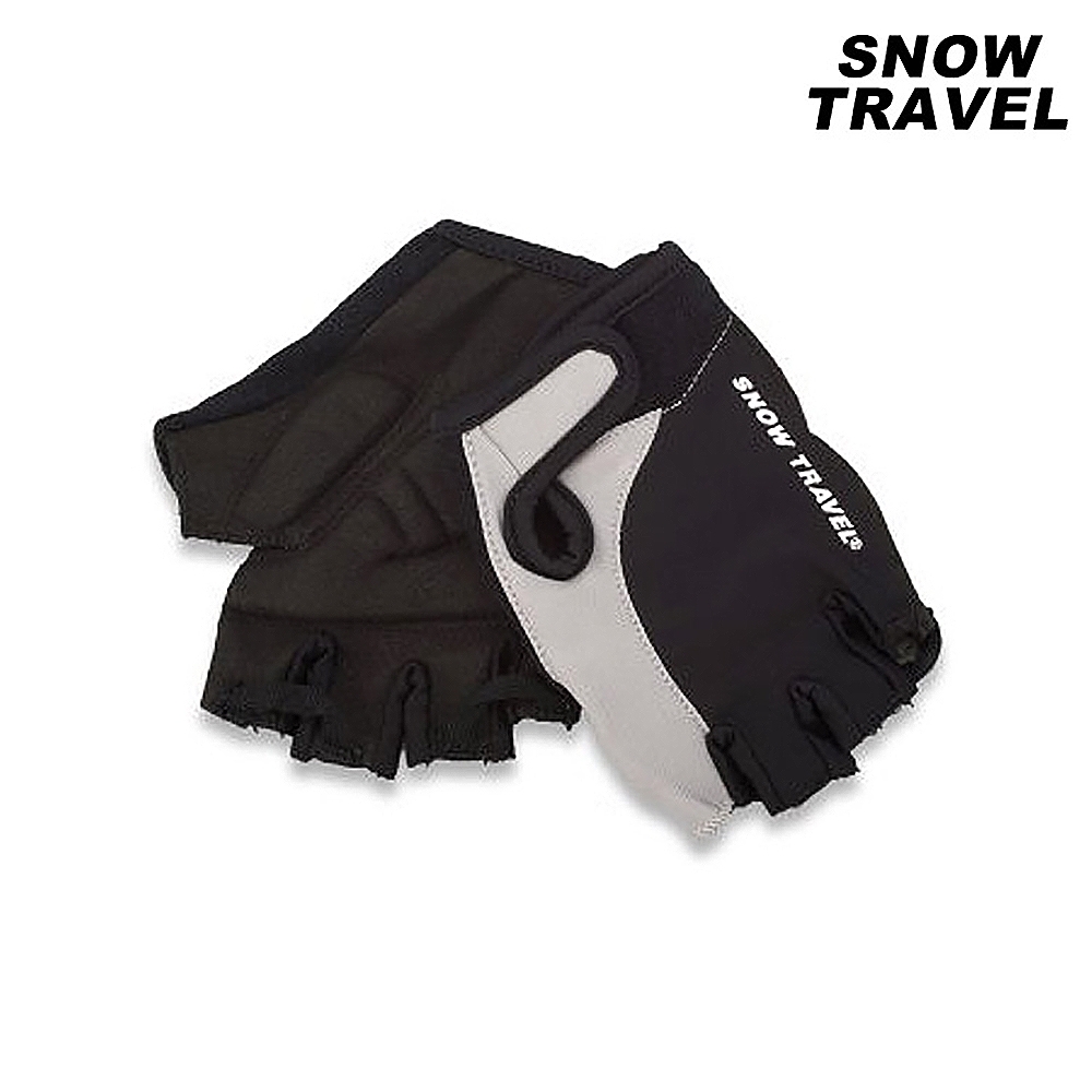 【Snow Travel】雪之旅 半指防滑自行車手套AH-9【黑色】(L-XL)