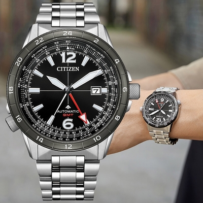 CITIZEN星辰 PROMASTER系列 台灣限量100只 GMT 飛行機械腕錶 禮物推薦 畢業禮物 44.5mm / NB6046-59E
