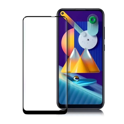 Xmart For Samsung Galaxy M11 超透滿版 2.5D鋼化玻璃貼-黑