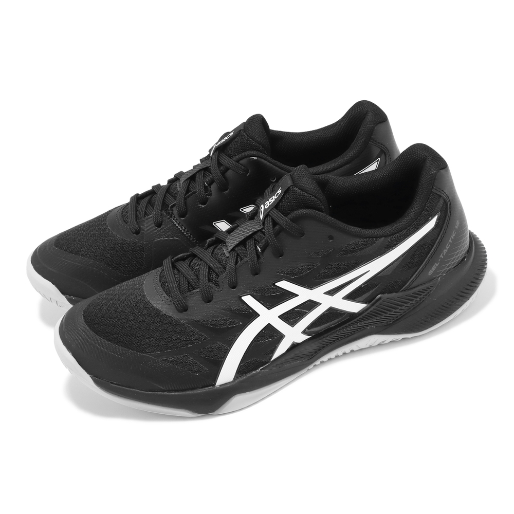 Asics 排球鞋 GEL-Tactic 12 男鞋 女鞋 黑 白 回彈 抗扭轉 亞瑟膠 羽排鞋 運動鞋 亞瑟士 1073A058001