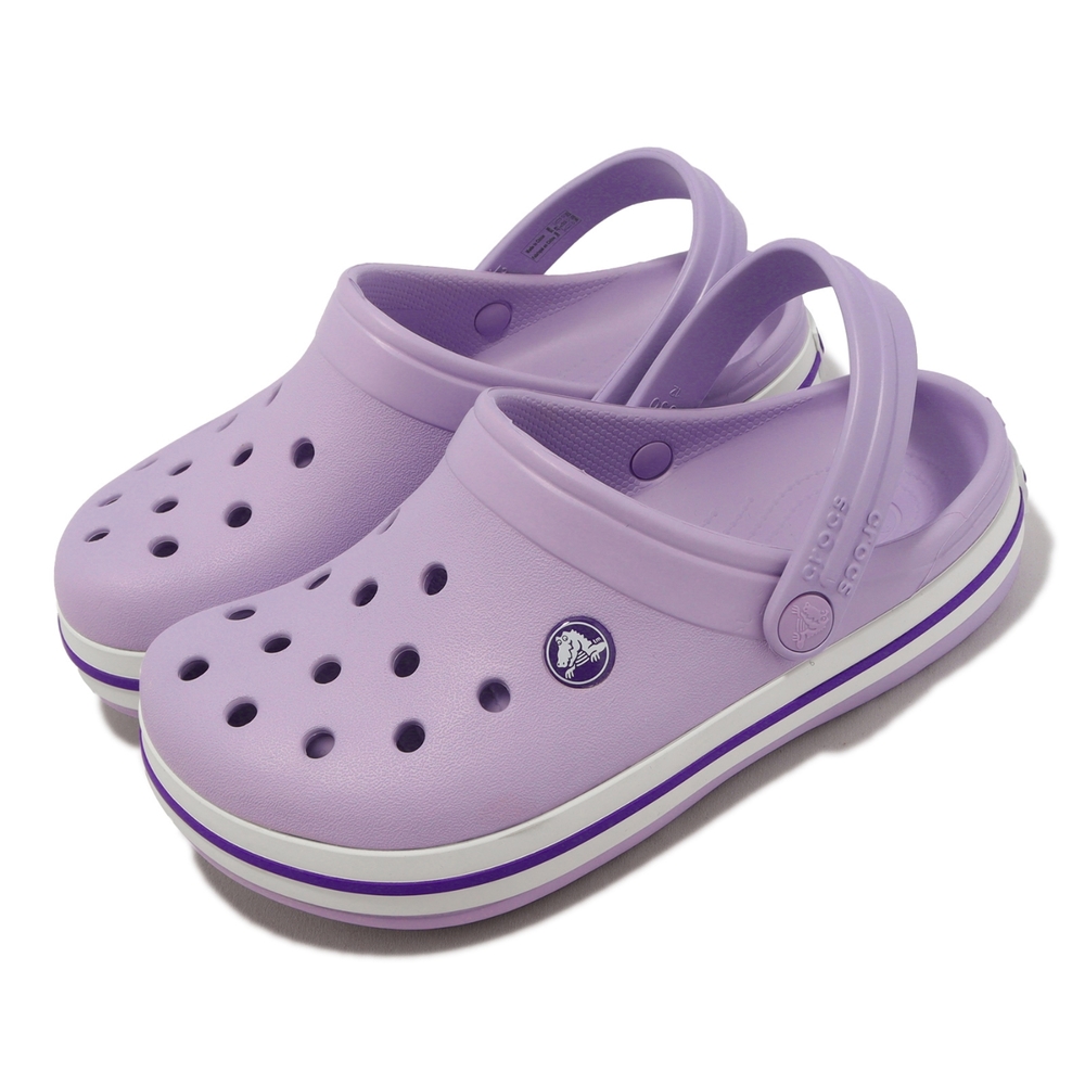 Crocs 涼拖鞋 Crocband Clog K 童鞋 大童 紫 淡紫 卡駱班 克駱格 洞洞鞋 卡駱馳 2070065P8