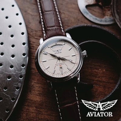 瑞士  AVIATOR  DOUGLAS DAY-DATE 飛行員機械腕錶-V.3.20.0.141.4