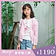 Annys安妮公主-小清新粉條紋春夏款純棉連帽拉鍊外套*4376粉紅-14號 product thumbnail 1