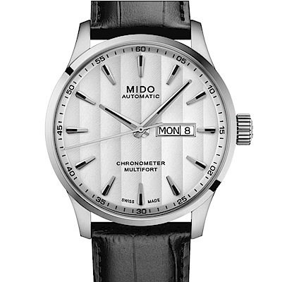 MIDO 美度 MULTIFORT先鋒80系列 天文台腕錶-銀42mm