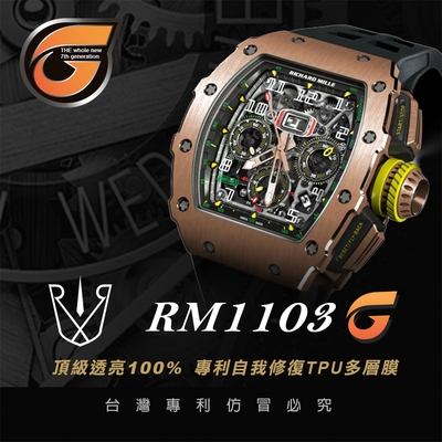 【RX8-G第7代保護膜】理查德·米勒RICHARD MILLE系列(含鏡面、外圈)腕錶、手錶貼膜(不含手錶)