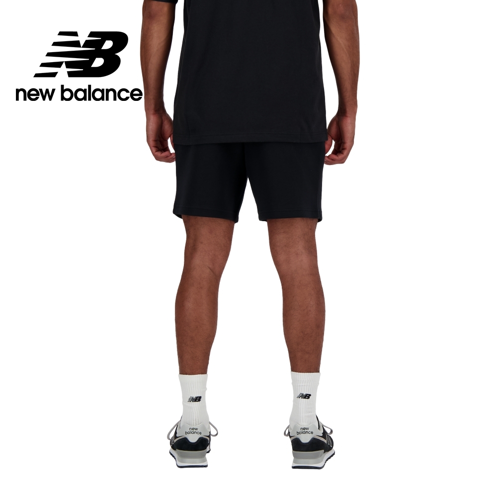 【New Balance】 挺版太空棉短褲_男性_黑色_MS41552BK