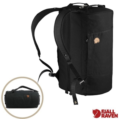 【Fjallraven 北極狐】Splitpack 35L 多功能可背可提旅行背包.圓筒旅行袋.行李袋_24244-550 黑