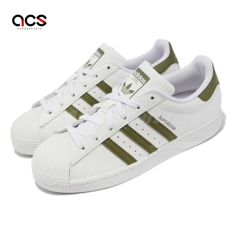 adidas 休閒鞋 Superstar 男鞋 女鞋 白 墨綠 經典 貝殼頭 三葉草 愛迪達 HP5501