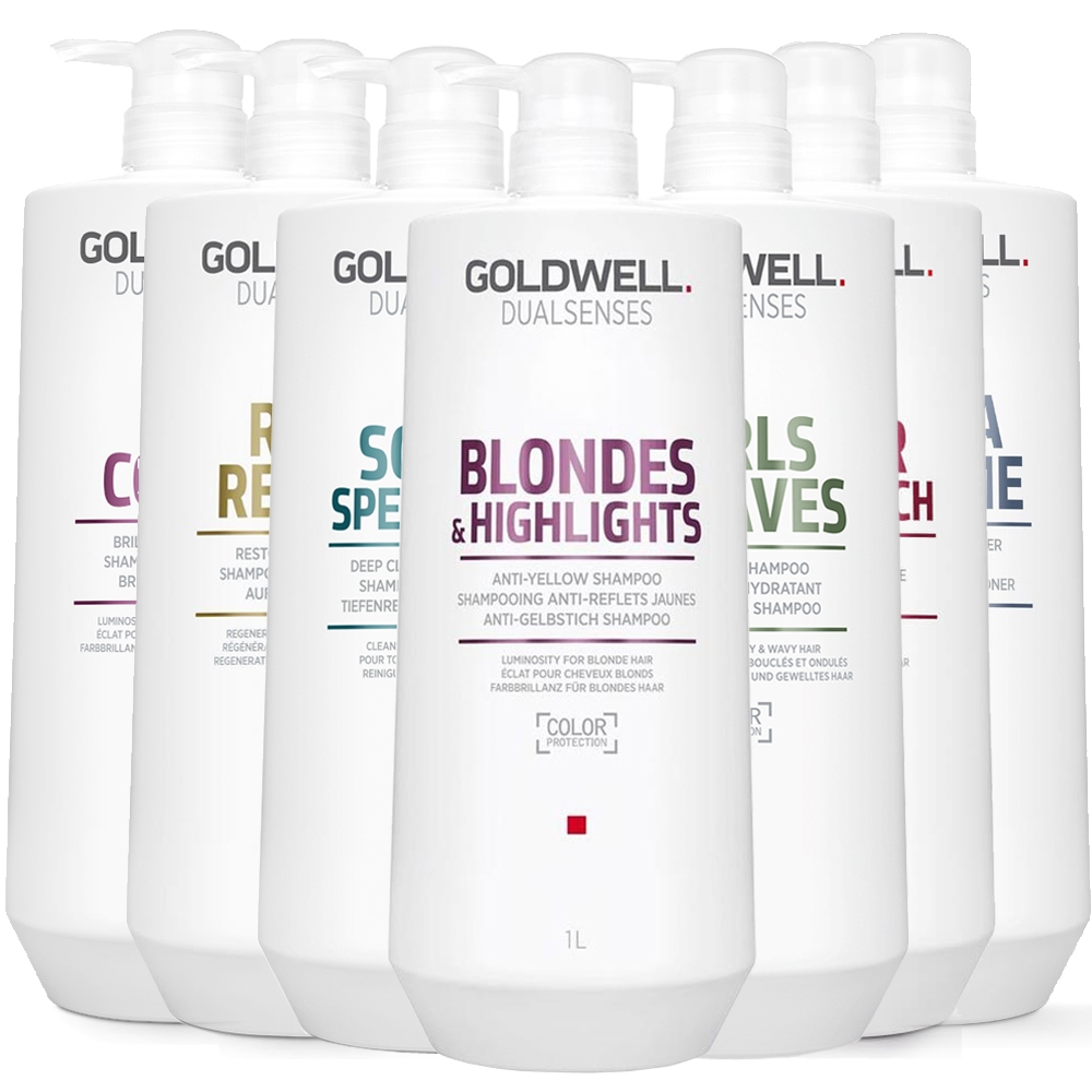 [時時樂限定] GOLDWELL 沙龍級 洗髮精/髮膜 1000ml 任選均一價