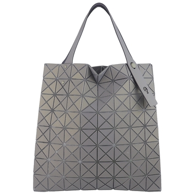 ISSEY MIYAKE 三宅一生 BAOBAO 珠光灰色霧面三角格8x8肩背/手提包