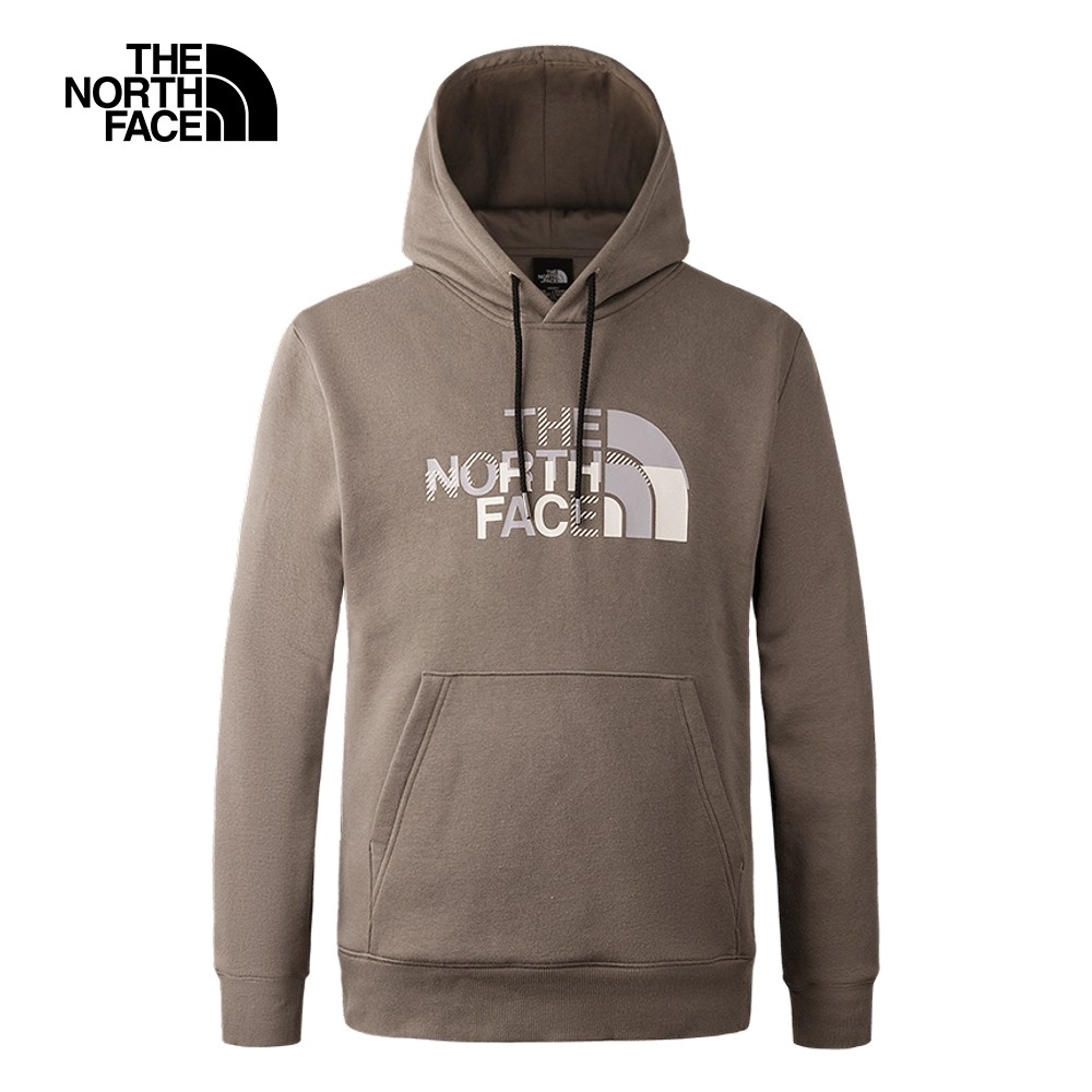 The North Face 官方旗艦】北面男女款棕色填色立體風格品牌LOGO帽T 