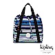 Kipling 蔚藍海岸線條塗鴉側背後背包-大-ART BACKPACK M product thumbnail 1