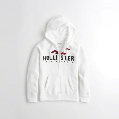 Hollister HCO 長袖 連帽外套 白色 2033