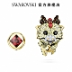 SWAROVSKI 施華洛世奇 Chinese Zodiac 耳釘 非對稱設計, 龍, 黃色, 鍍金色色調 product thumbnail 1