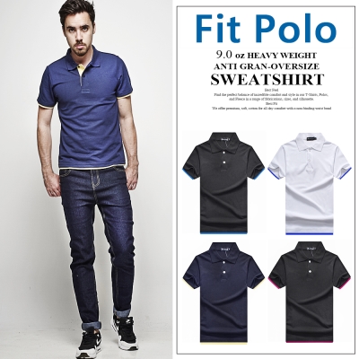 DITION 國民品牌雙領拼接雙色POLO衫 情侶款平價