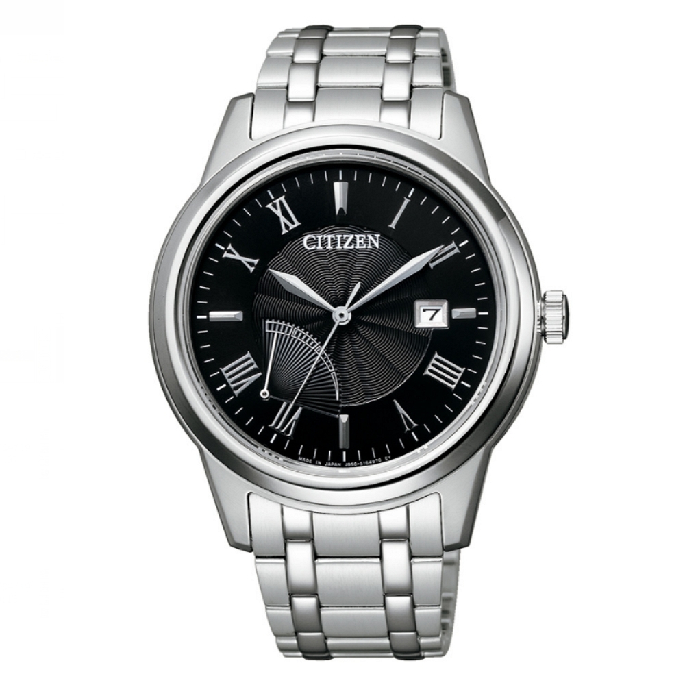 CITIZEN星辰 GENT'S系列 光動能電量顯示羅馬腕錶 41.3mm/AW7001-98E