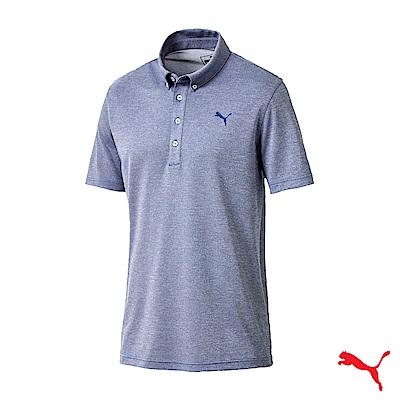 PUMA GOLF 男運動翻領短袖POLO上衣 藍灰 574613 08