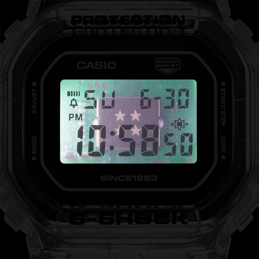 CASIO 卡西歐G-SHOCK 40週年透視結構電子腕錶女神節48.9*42.8mm / DW