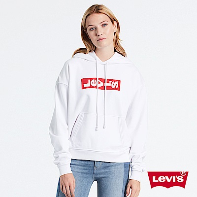 Levis 女款 帽T Lazy Tab Logo