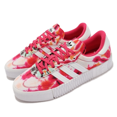 adidas 休閒鞋 Sambarose W 愛迪達 女鞋 海外限定 運動穿搭 厚底 增高 渲染 帆布 粉白 GX2893