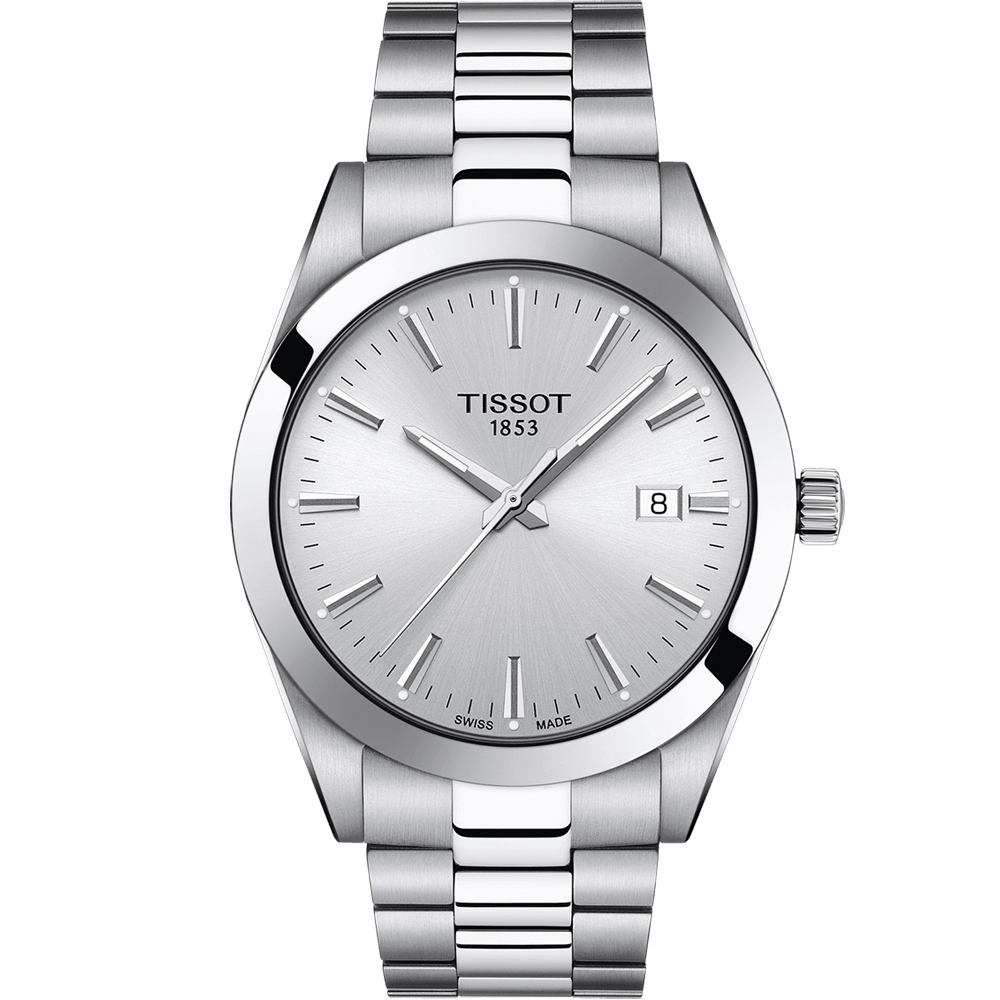 TISSOT 天梭 官方授權GENTLEMAN 紳士密令石英男錶(T1274101103100)