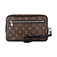 LV M42838 KASAI花紋LOGO Monogram Macassar帆布10卡拉鍊手拿包(棕) product thumbnail 1