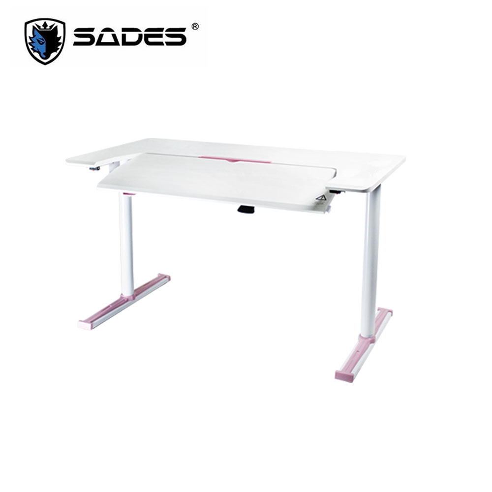 賽德斯SADES ALPHA 可調式白光 電競桌 天使限量版