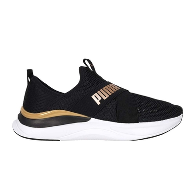 PUMA SOFTRIDE HARMONY SLIP WNS 女休閒運動鞋-慢跑 37960601 黑金