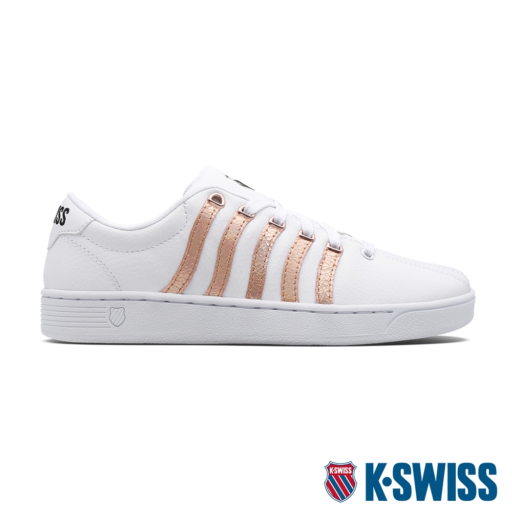 K-SWISS Court Pro Curves時尚運動鞋-女-白/玫瑰金