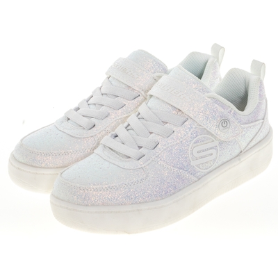 SKECHERS 童鞋 女童系列 燈鞋 SPORT COURT 92 - 310102LWHT