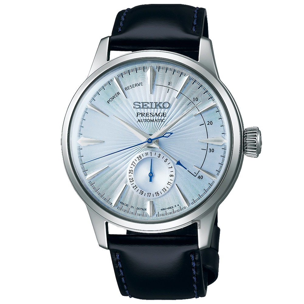 SEIKO 精工 Presage 防水機械牛皮腕錶-男錶(SSA343J1)40.5mm