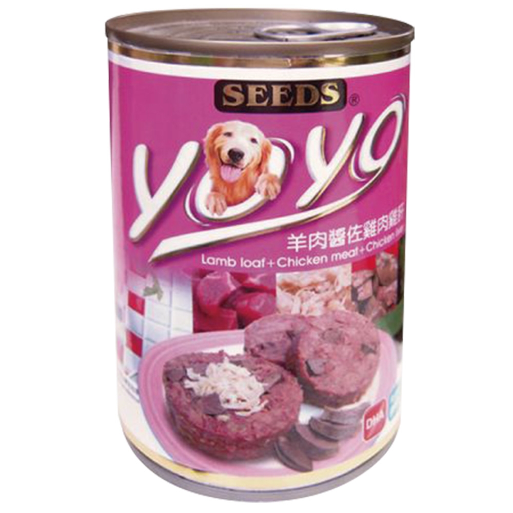 【Seeds 聖萊西】yoyo愛犬機能餐罐-羊肉醬佐雞肉雞肝(375gX24罐)