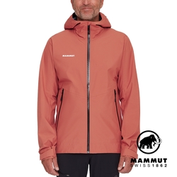 【Mammut 長毛象】Alto Light HS Hooded Jacket Men 輕量防風防水連帽外套 男款 磚紅 #1010-30660