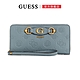 【GUESS】皮革質感G字金扣長夾-藍灰色 product thumbnail 1