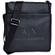 ARMANI EXCHANGE 荔枝壓紋字母LOGO圖騰斜背包(黑/小) product thumbnail 1