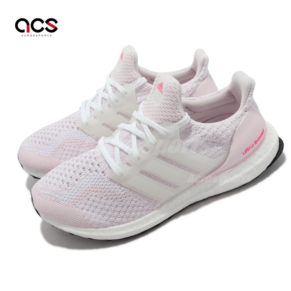 adidas 慢跑鞋 Ultraboost 5 DNA 女鞋 愛迪達 襪套 避震 包覆 路跑 健身 粉 白 GZ0446